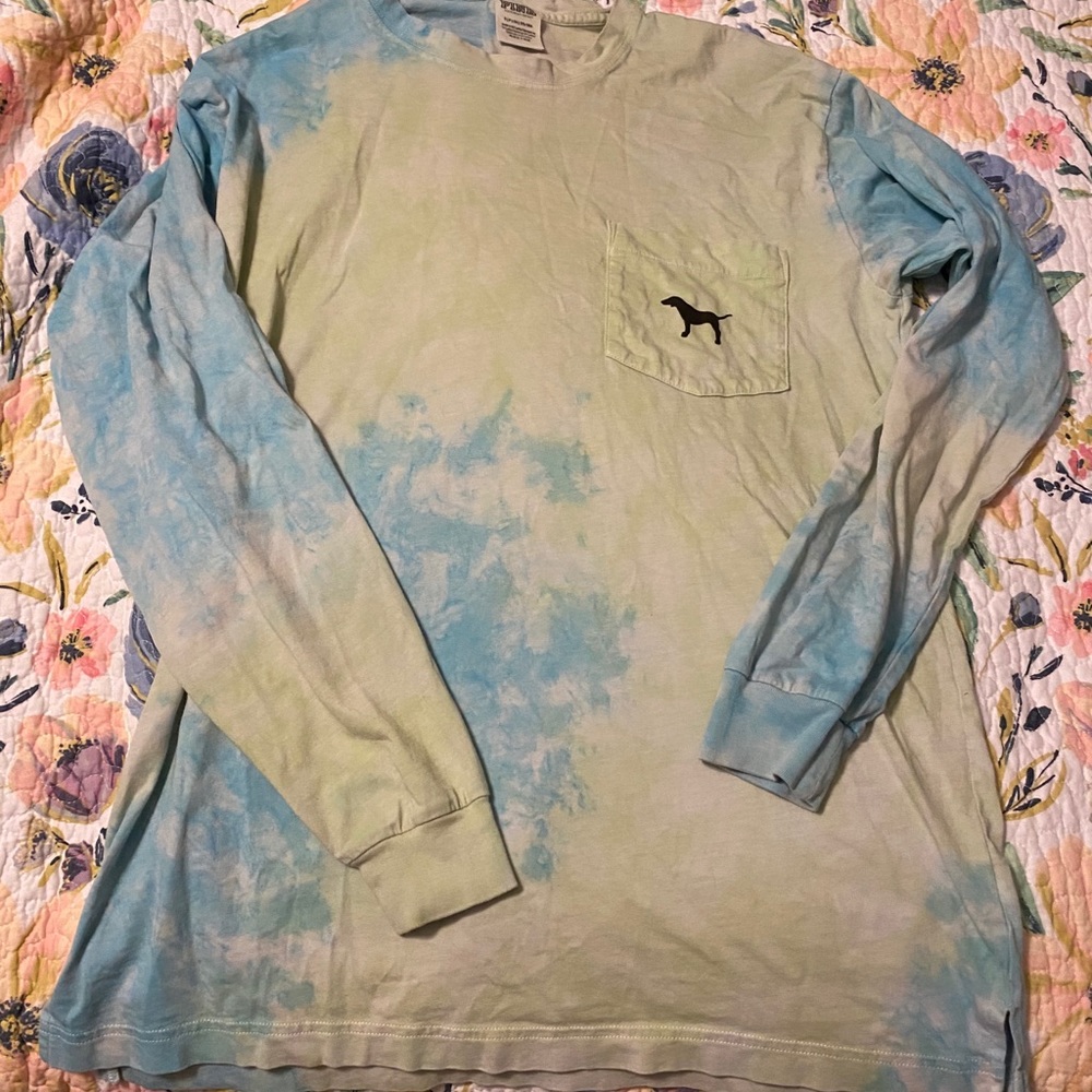 Pink oversized long sleeve shirt